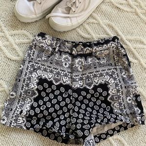 Ultra-high Waisted Bandana Shorts